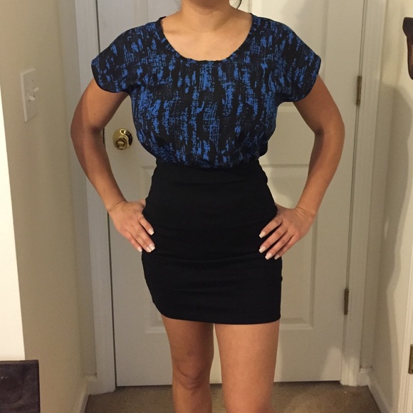 Black/blue dress