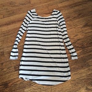Striped Long a Sleeve Dress