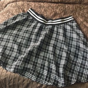 Brand New black white plaid skirt