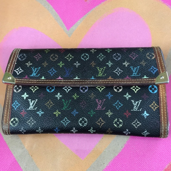 Authentic Louis Vuitton multicolor long wallet
