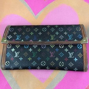 Authentic Louis Vuitton multicolor long wallet