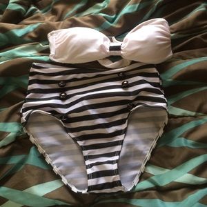 Waist high swim trunks and matching top