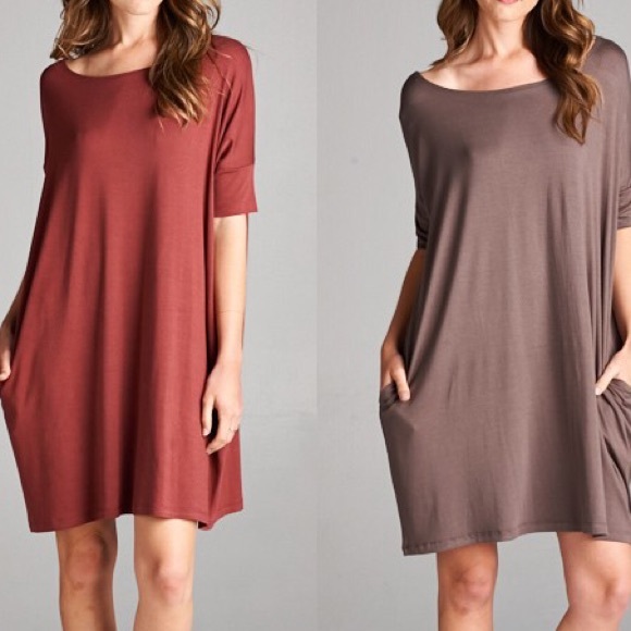 🆕AVERILL jersey dress w/ pockets -  BLACK - Picture 3 of 3