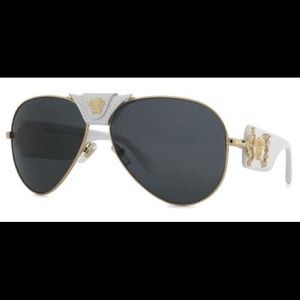 AUTHENTIC NEW VERSACE WHITE MEDUSA SUNGLASSES
