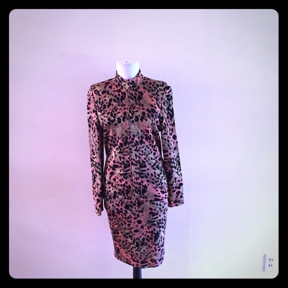St. John animal print skirt set