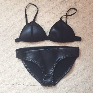 NWOT leather neoprene bathing suit
