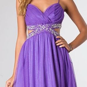 Lavender Cocktail dress with cutouts
