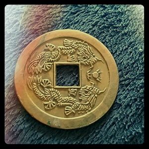 Chinese Zodiac Year of the Dragon Necklace Coin