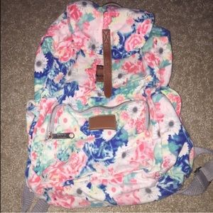 PINK floral Bookbag