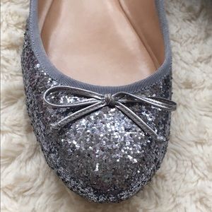SALE! Banana Republic Silver Glitter Ballet Flats