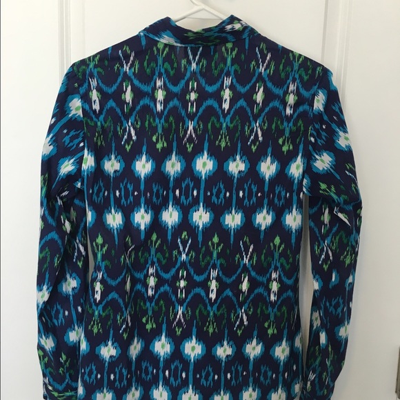 C.Wonder Ikat Print Popover Button Down - image 3
