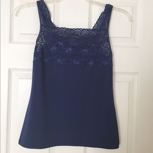 NWOT Cabernet Lace Knit Navy Blue Camisole
