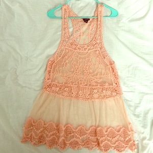 Light pink bathing suit cover up