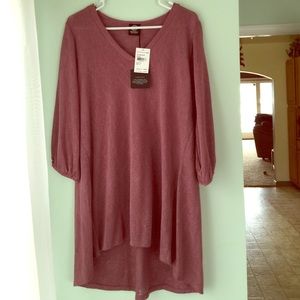 Burgundy quarter sleeve tunic/dress