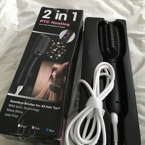 2in1 hair straightener brush.