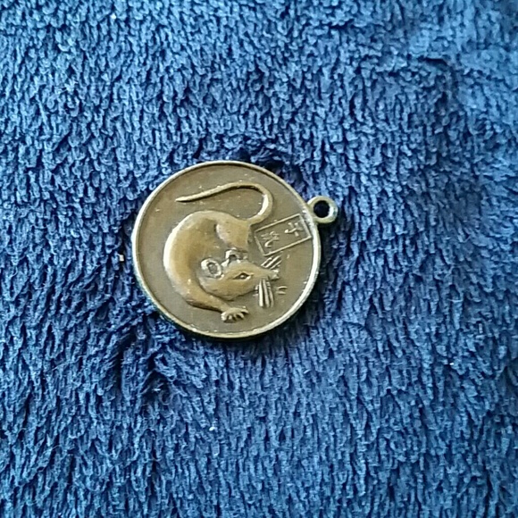 Chinese Zodiac Year of the Rat necklace Coin