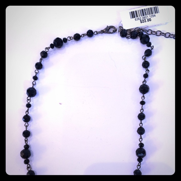 Black beaded necklace