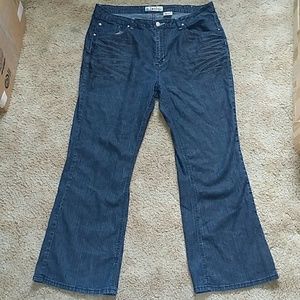 Blue Jeans 20 Denim Silver Sparkle Flare Plus Size