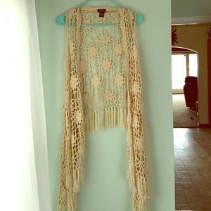 Beige knit cardigan