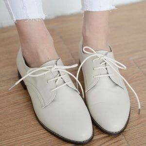 Classy white Oxford shoes