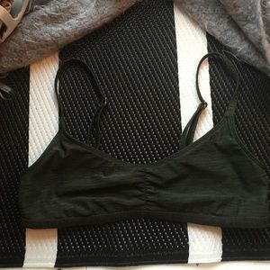 Army green bikini top ✨