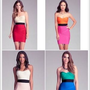 Bebe Colorblock Bandage Dress