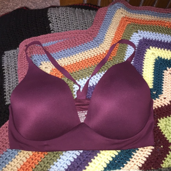 Dark plum racer back bra