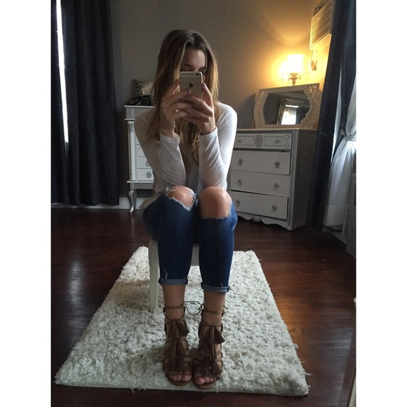 {{Sold Out}}Fringed out sandals - Picture 3 of 4