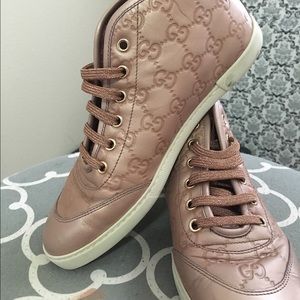 🚫SOLD🚫Authentic Gucci Pink Leather High Tops