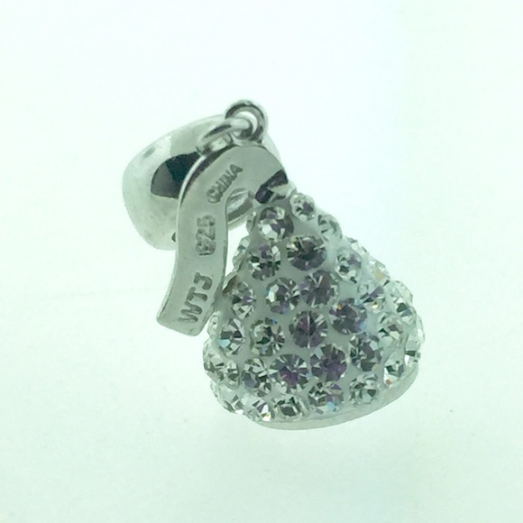 Swarovski crystal and silver Hershey kiss charm - Picture 3 of 3