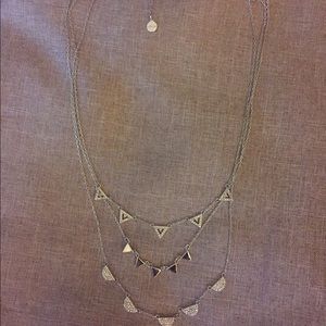 Multi-wear silver pave necklace