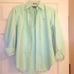 Ralph Lauren light green polo button down