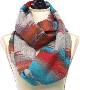 Lovely blanket Aztec style warm infinity scarf