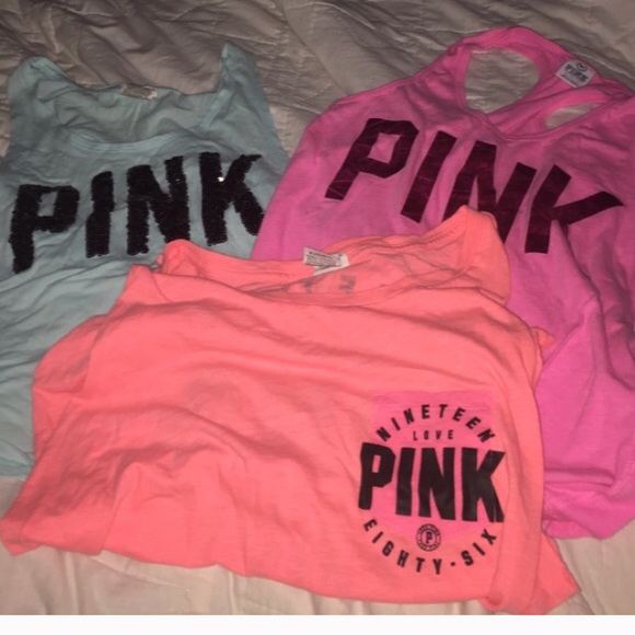 Bundle pink tanks and 2 skinny jeans.