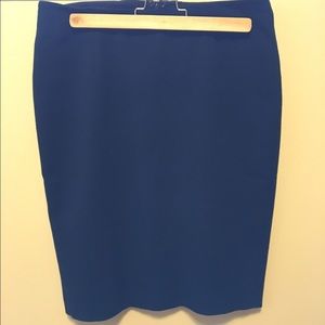 Blue pencil skirt