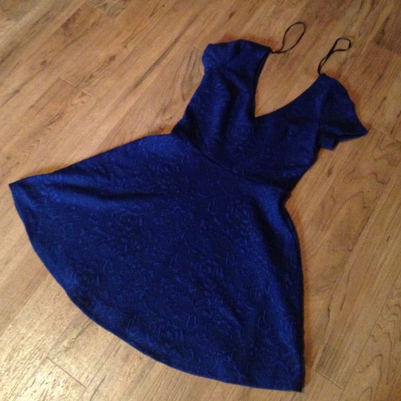 Navy blue skater dress
