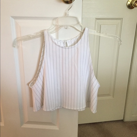 American apparel lulu pin stripe crop top