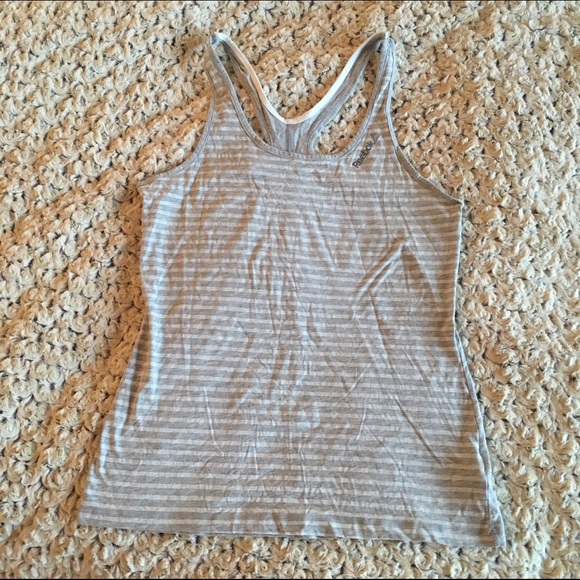 Reebok grey and white tank - size medium
