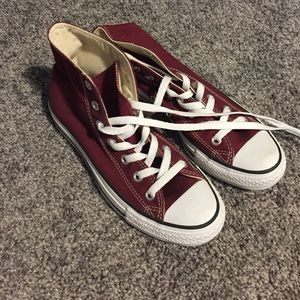 Maroon Converse High Tops