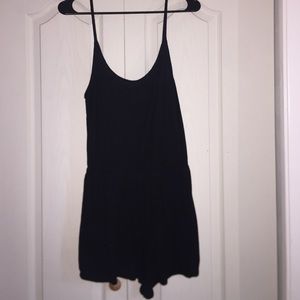 Plain black romper
