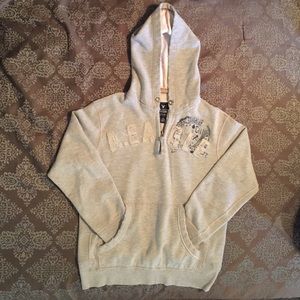 Men's Light gray American Eagle Hoodie