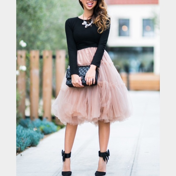 Multi mesh tulle skirt