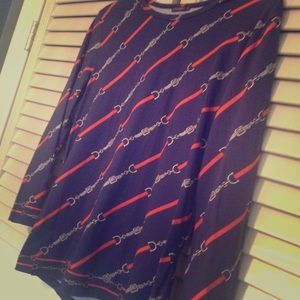 J. McL equestrian print top