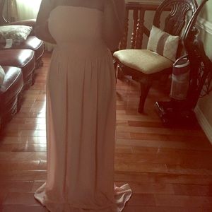 Blush pink soft long dress