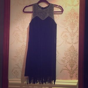 Black fringe dress