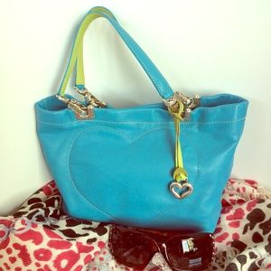 Brighton bright blue purse tote