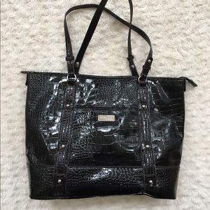 SALE! Nine & Co by Nine West Black FauxLeather Bag