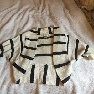 Cream and black shrug