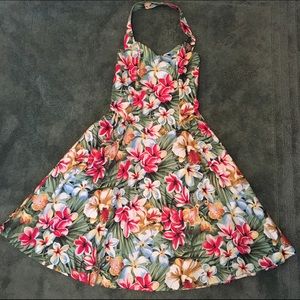 Vintage floral halter dress