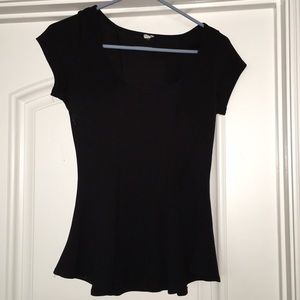Black peplum top. Worn once. Small.
